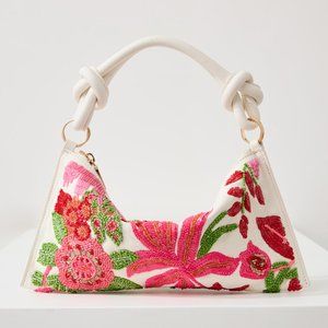 Cult Gaia Hera Nano Flower Beaded Shoulder Bag - La Selva Embellished